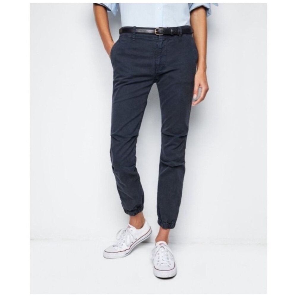 Nili Lotan Pants Womens Dark Navy French military Cropped zipper NWT
